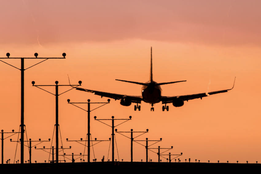 Plane landing